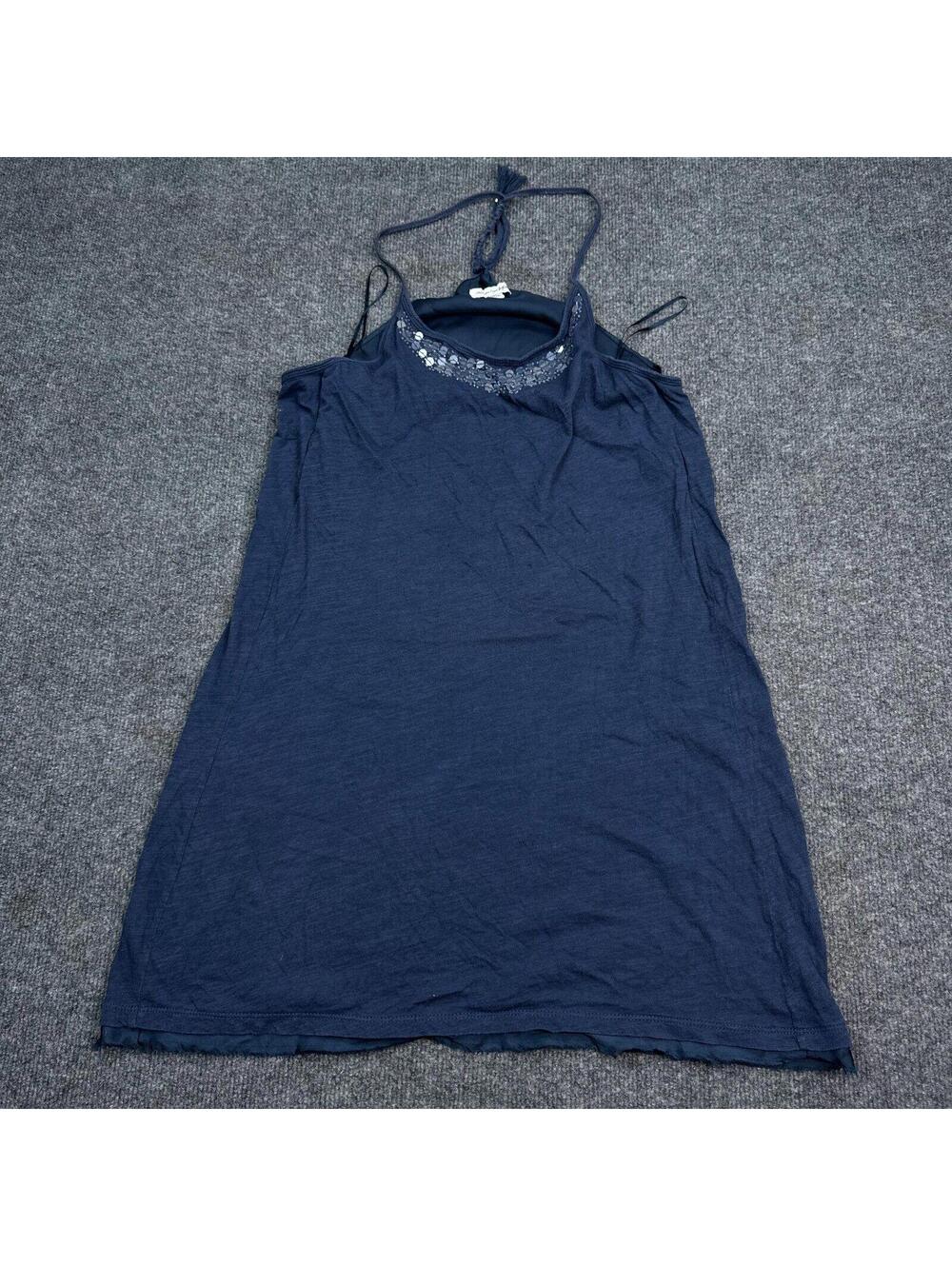 American Eagle Mini Dress Womens Size Small Navy Blue Sleeveless Casual Boho